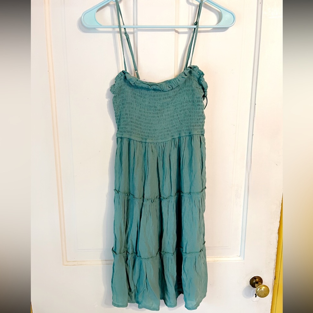 Green midi dress